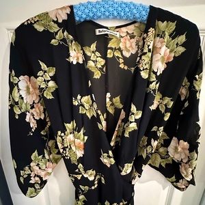 Reformation long flowy dress with tie at the waist